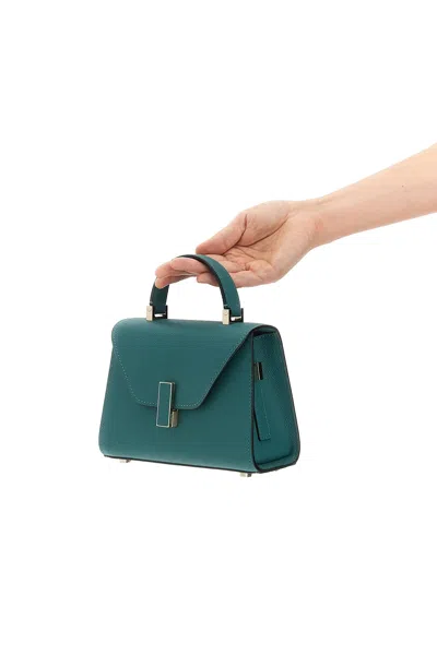 Valextra Iside Micro Leather Handbag In Green