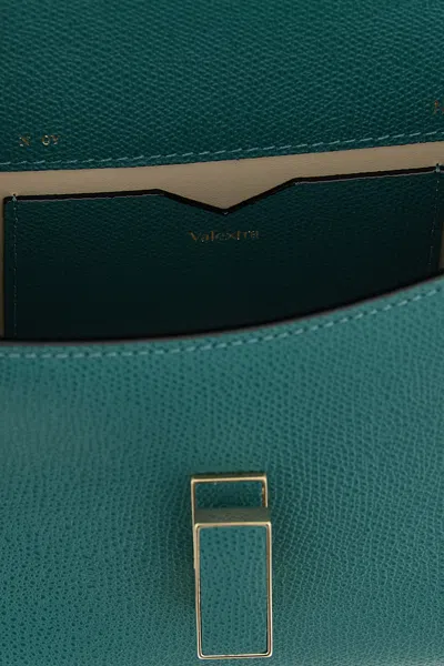 Valextra Iside Micro Leather Handbag In Green