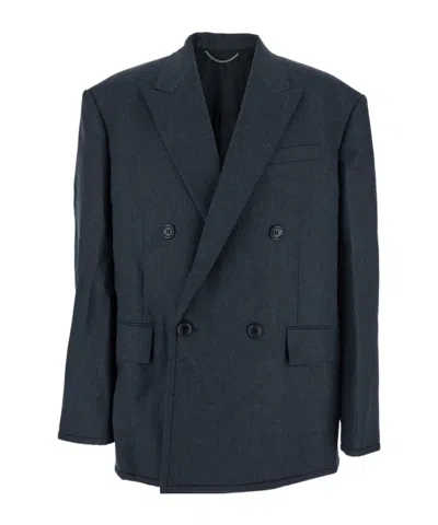 Juunj Juun.j Double-breasted Wool Blazer In Black