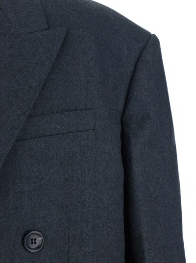 Juunj Juun.j Double-breasted Wool Blazer In Black