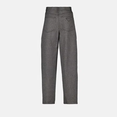 Prada Belt Loops Slacks In Gray