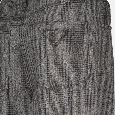 Prada Belt Loops Slacks In Gray
