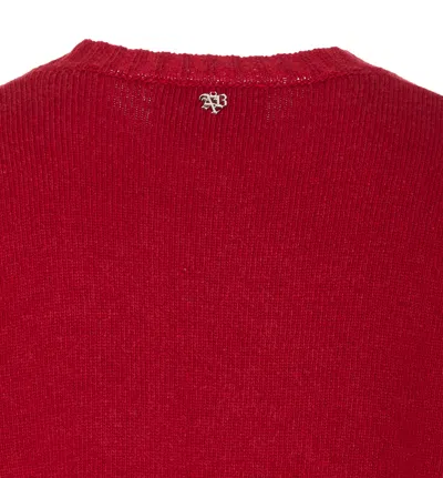 Aniye By Red Viven Round Neck Sweater In Red