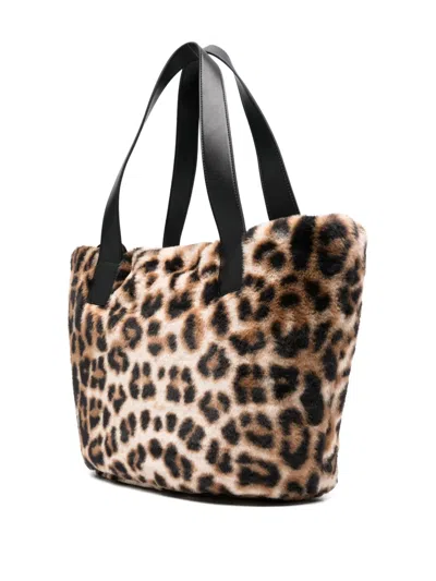 Liu •jo Leopard Print Faux Fur Shoulder Bag In Animal Print