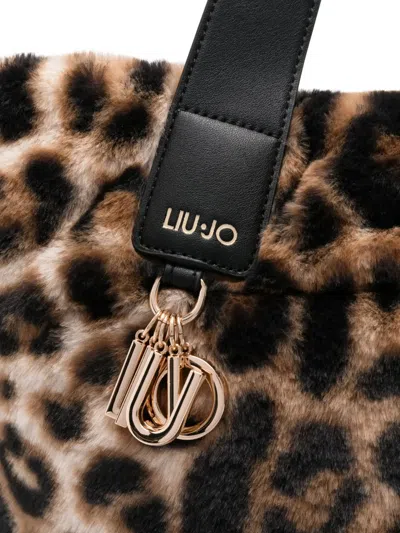 Liu •jo Leopard Print Faux Fur Shoulder Bag In Animal Print