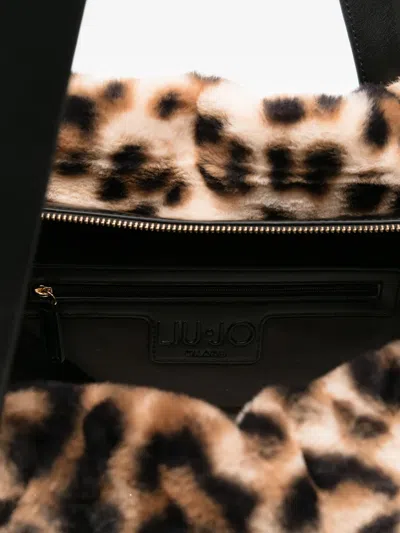 Liu •jo Leopard Print Faux Fur Shoulder Bag In Animal Print