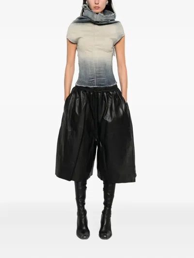 Rick Owens Denim Top In Blue