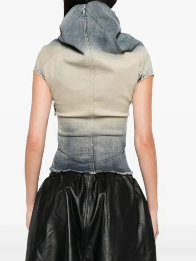 Rick Owens Denim Top In Blue