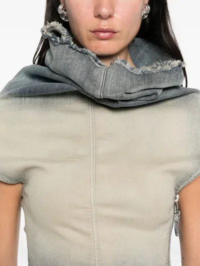Rick Owens Denim Top In Blue