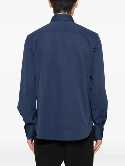 Tom Ford Cotton And Silk-blend Poplin Shirt In Blue