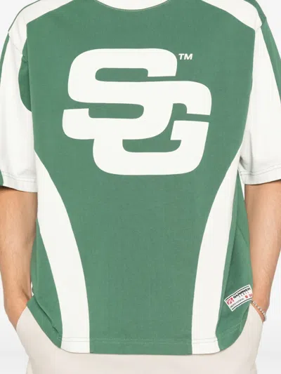 Summer Games Cotton T Shirt With Logo In Green