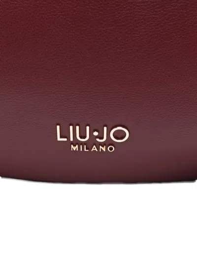 Liu •jo Logo Hobo Tote Bag With Studded Handle In Red