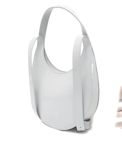 Coperni Swipe Leather Backpack In White