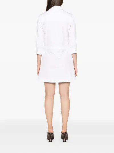 Gucci Cotton Poplin Shirt Dress With Embroidery In White