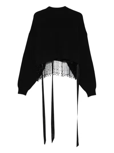 Alberta Ferretti Alberta Ferreti Wool Blend Sweater In Black