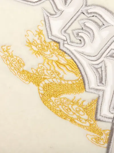 Awake Ny Dragon-embroidered Varsity Jacket In Neutral