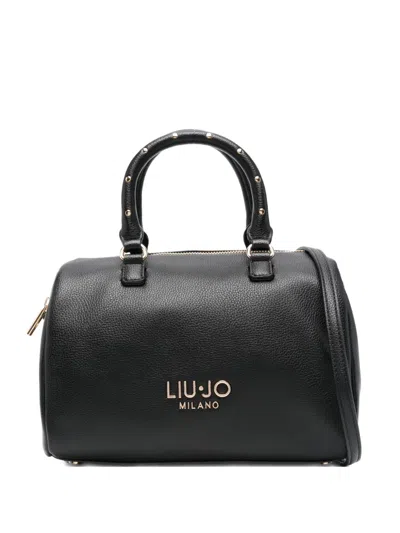 Liu •jo Cross-body Satchel Studded Handles In Black