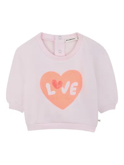 Billieblush Heart-print Sweatshirt And Trousers Set In Pink