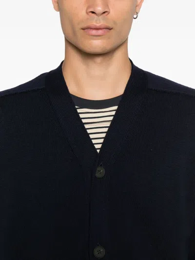 Studio Nicholson Long-sleeved Wool Cardigan In Black