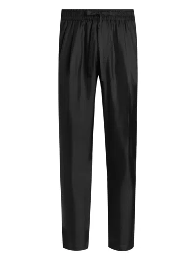 Dolce & Gabbana Elasticated-waist Trousers In Black