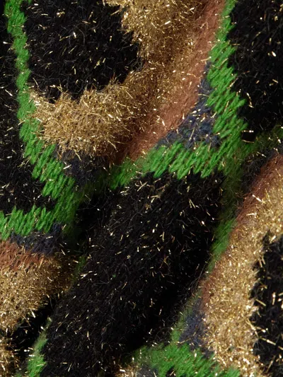 La Doublej Geometric-pattern Coat In Multi