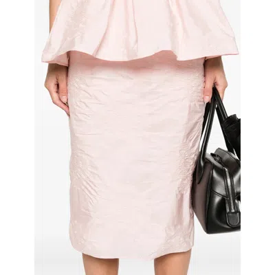 Cecilie Bahnsen Pleated Midi Skirt In Pink