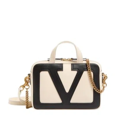Valentino Small Nappa Leather Top Handle Bag In White