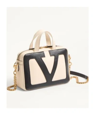 Valentino Small Nappa Leather Top Handle Bag In White