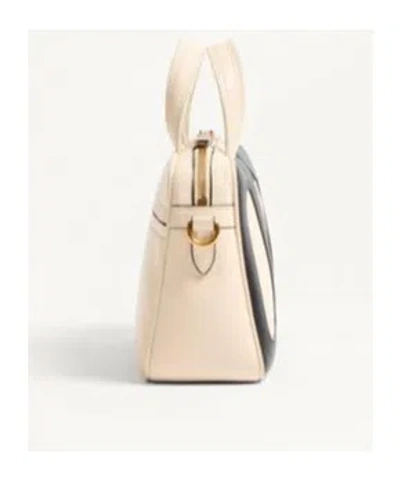 Valentino Small Nappa Leather Top Handle Bag In White
