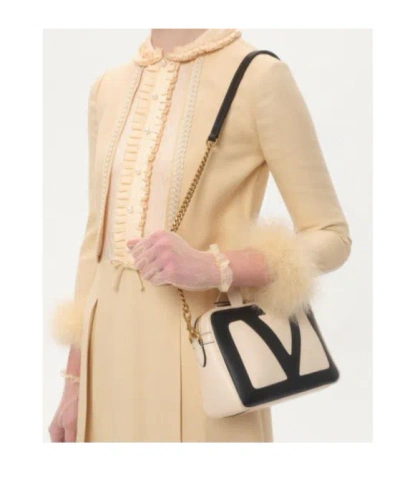 Valentino Small Nappa Leather Top Handle Bag In White