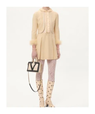 Valentino Small Nappa Leather Top Handle Bag In White