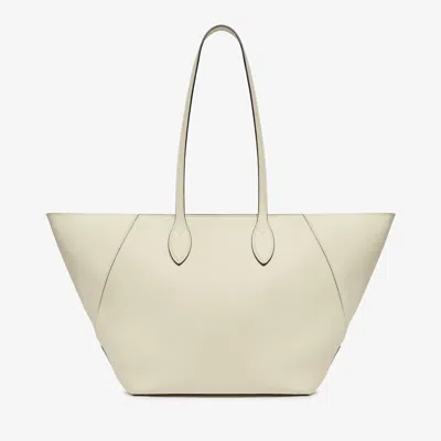 Valextra Vivi Shopping Medium Bag In White