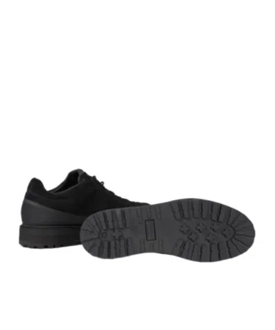 Stone Island Low-top Suede Sneakers Pull Tab In Black