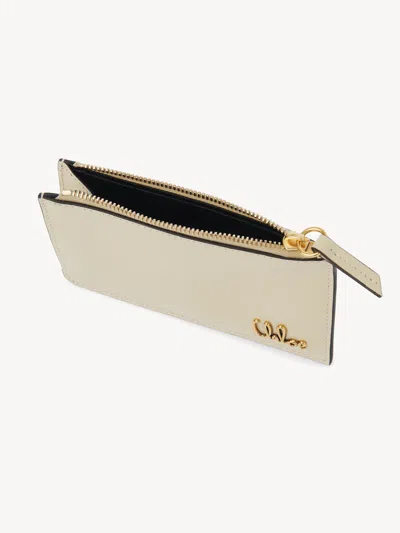 Chloé Small Wallet In Neutral