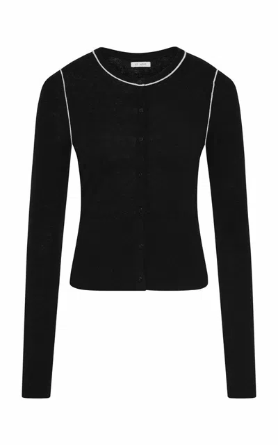 St Agni Wool Fine Line Cardigan In Multi