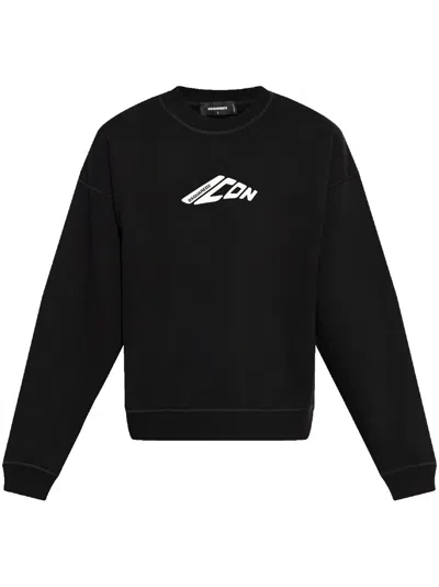 Dsquared2 Dsquared Graphic-stamp Sweatshirt In Black