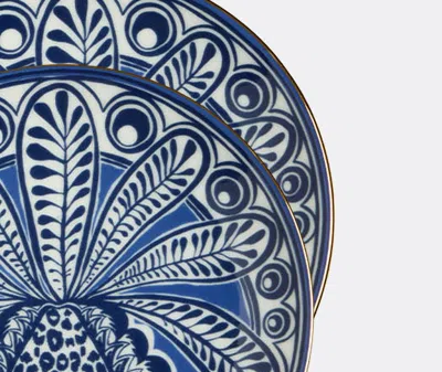 La Doublej Tableware Big Pineapple Blue Uni In Blue