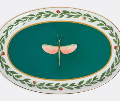 La Doublej Oval Platter In Green