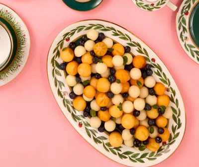 La Doublej Oval Platter In Green