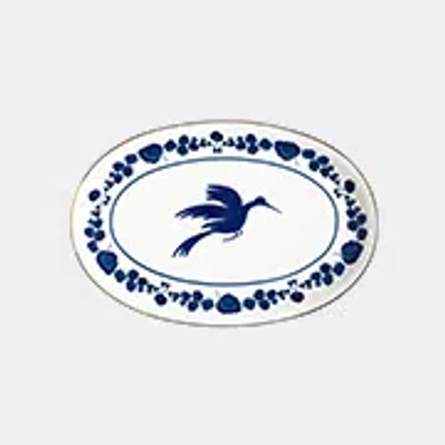 La Doublej Tableware Wildbird Blue Uni In Blue