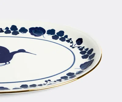 La Doublej Tableware Wildbird Blue Uni In Blue