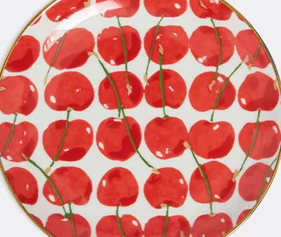 La Doublej Tableware Cherries Ivory Uni In Red