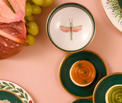 La Doublej Tableware Libellula Green Uni In Green