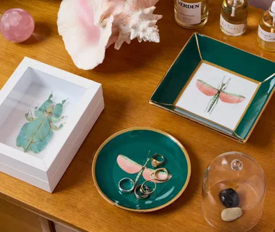 La Doublej Serving And Trays Libellula Green Uni In Green