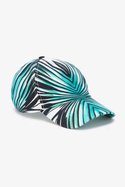 Roberto Cavalli Ray Of Sea Print Baseball Cap In Black