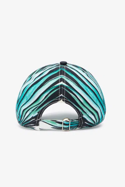 Roberto Cavalli Ray Of Sea Print Baseball Cap In Black