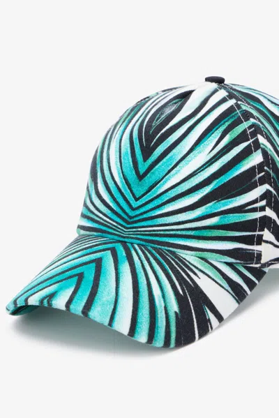 Roberto Cavalli Ray Of Sea Print Baseball Cap In Black