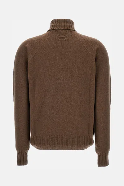 Drumohr Wool Turtleneck In Brown