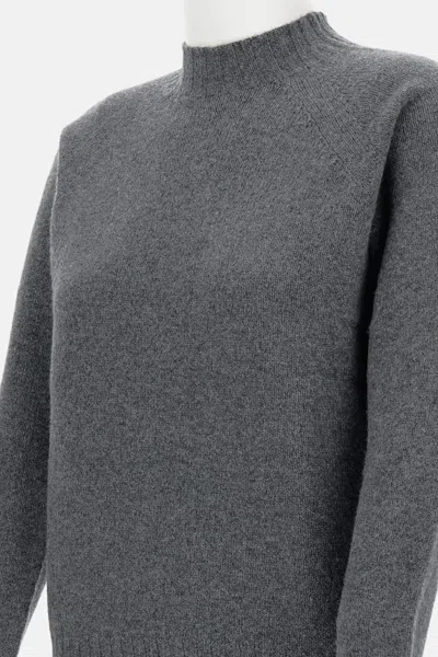 Drumohr Wool Mock-neck Sweater In Gray