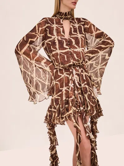 Alexis Amalia Mini Dress In Sable In Multi